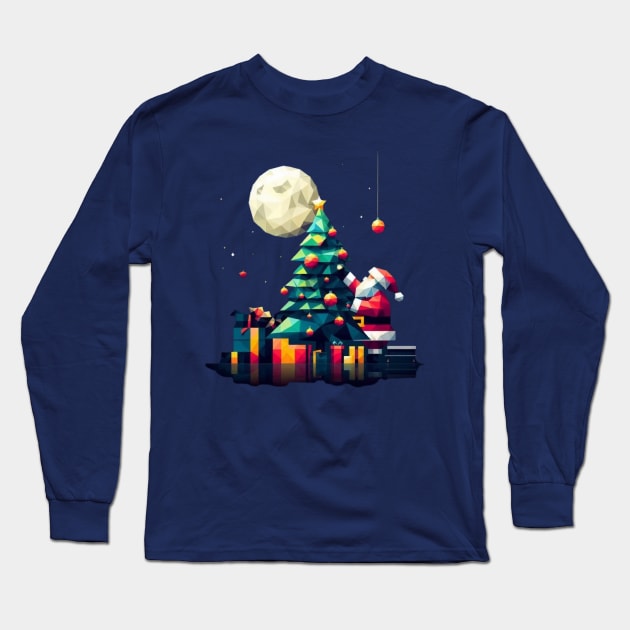 Christmas Tree Long Sleeve T-Shirt by fadinstitute